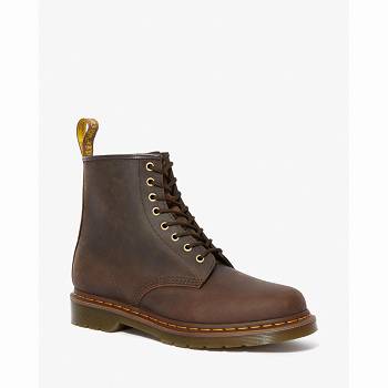 Dr Martens 1460 Crazy Horse Kožené Lace Up - Bordove Cizmy Panske, DR0008